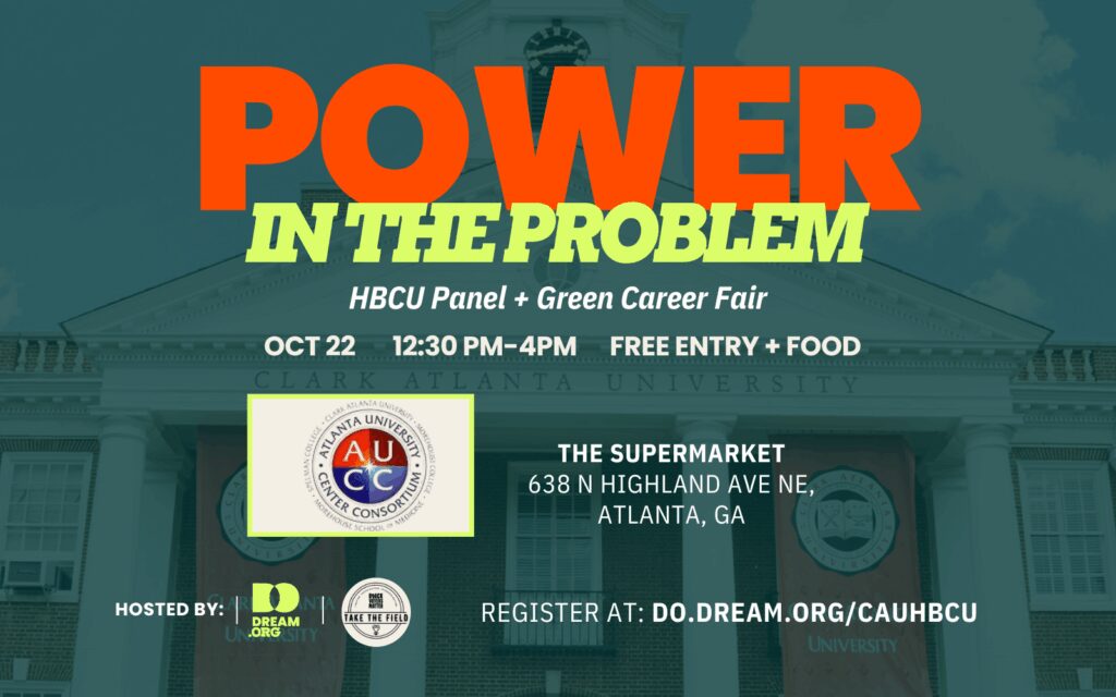 clark atlanta university homecoming power in the problem tour for green jobs and youth civic engagement at the atlanta university center flyer promotion a